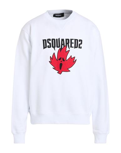 Dsquared2 Man Sweatshirt White Size Xxxl Cotton In White
