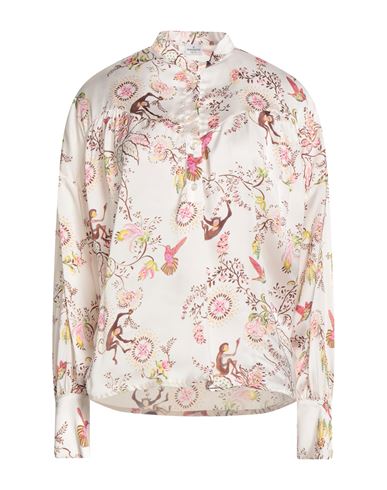 Rebel Queen By Liu •jo Woman Top Cream Size S Polyester In Multi