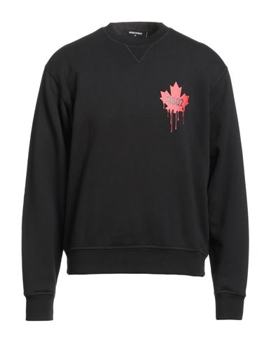 Dsquared2 Man Sweatshirt Black Size L Cotton In Black