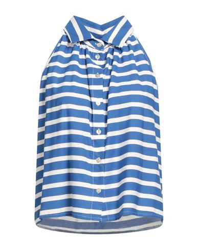 Rebel Queen By Liu •jo Woman Shirt Blue Size L Viscose, Polyamide In Blue