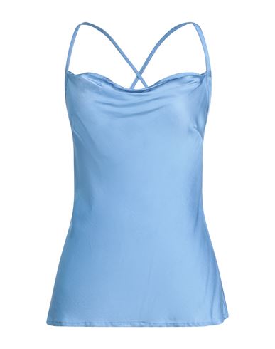 Rebel Queen By Liu •jo Woman Top Azure Size S Viscose In Blue