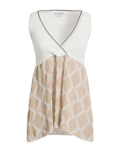 Ballantyne Woman Top Ivory Size 6 Cotton, Polyamide, Polyester, Viscose, Metallic Polyester In Brown