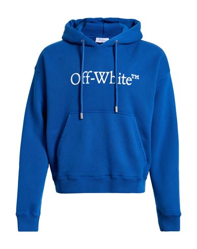 Off-white Man Sweatshirt Blue Size L Cotton In Blue