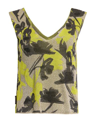 Alessia Santi Woman Top Lime Green Size 4 Viscose, Metallic Fiber, Cotton In Green