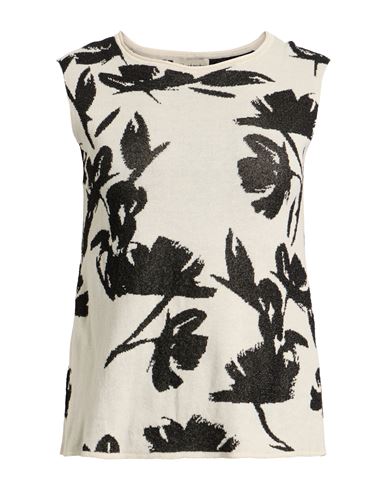 Alessia Santi Woman Top Cream Size 2 Cotton, Viscose, Polyester In Multi