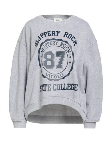 Vicolo Woman Sweatshirt Grey Size Onesize Cotton, Polyester In Gray