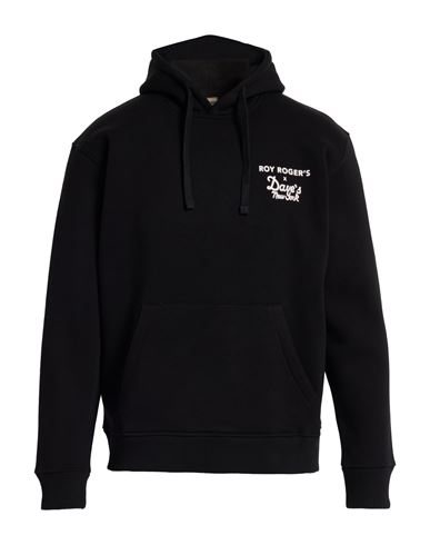 Roy Rogers Roÿ Roger's X Dave's New York Man Sweatshirt Black Size L Cotton, Polyester In Black