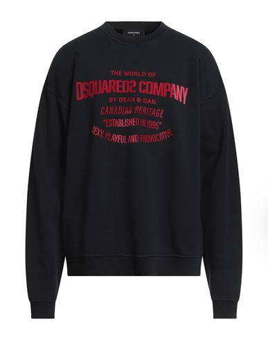 Dsquared2 Man Sweatshirt Black Size L Cotton In Black