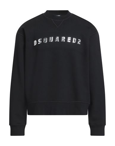 Dsquared2 Man Sweatshirt Black Size Xs Cotton In Black