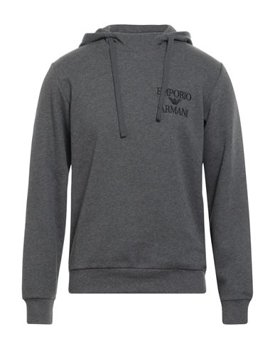 Emporio Armani Underwear Man Sweatshirt Grey Size L Cotton, Polyester, Elastane In Gray