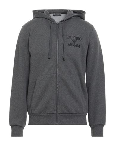 Emporio Armani Underwear Man Sweatshirt Grey Size L Cotton, Polyester, Elastane In Gray