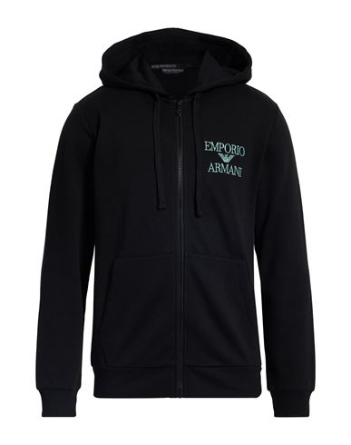 Emporio Armani Underwear Man Sweatshirt Black Size L Cotton, Polyester, Elastane