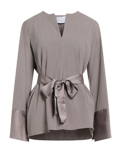 Kaos Woman Top Taupe Size 10 Polyester, Viscose, Elastane In Gray
