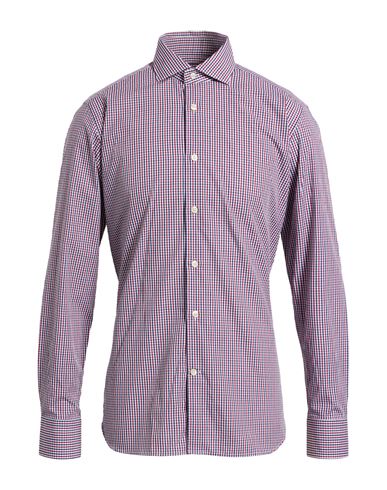 Guglielminotti Man Shirt Midnight Blue Size 17 ½ Cotton In Purple