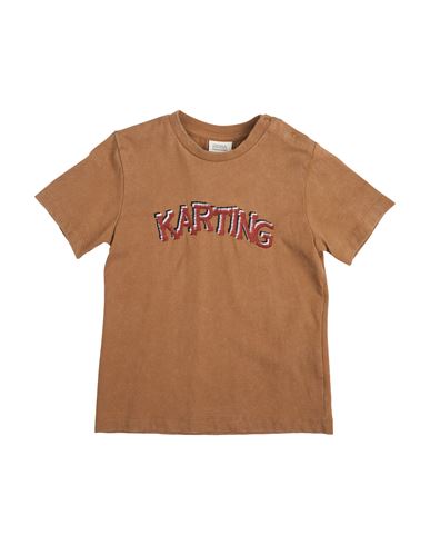 Birba Toddler Boy T-shirt Camel Size 7 Cotton In Brown