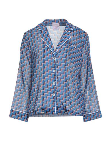 Stella Jean Woman Shirt Azure Size 10 Polyester In Multi