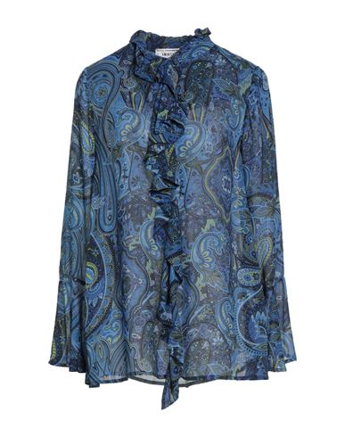 Shirtaporter Woman Top Slate Blue Size 10 Viscose In Blue