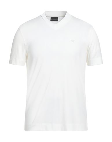 Emporio Armani Man T-shirt White Size Xs Modal, Elastane, Silk In White