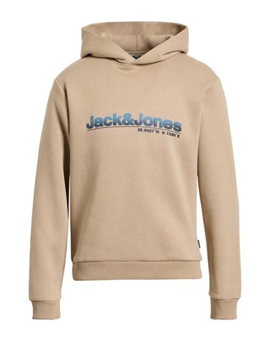 Jack & Jones Core Man Sweatshirt Sand Size S Cotton, Polyester In Brown