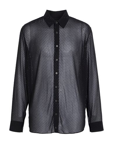 Patrizia Pepe Man Shirt Black Size 44 Polyester In Black