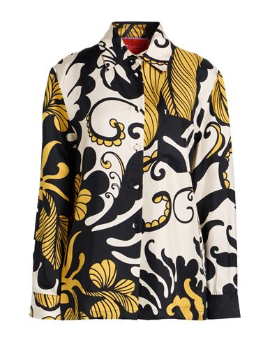 La Doublej La Double J Woman Shirt Cream Size Xl Silk In Multi