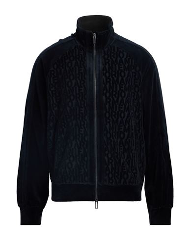 Emporio Armani Man Sweatshirt Midnight Blue Size L Cotton, Polyamide In Black
