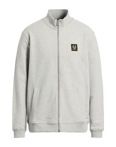 Belstaff Man Sweatshirt Light Grey Size 3xl Cotton, Elastane In White