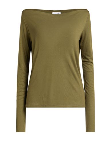 Niū Woman T-shirt Military Green Size L Viscose, Elastane In Multi