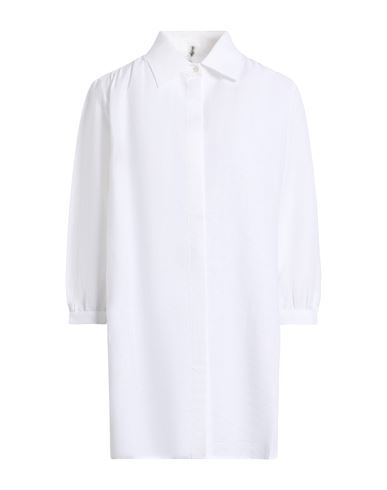 Reina Olga Woman Shirt White Size M/l Linen In White
