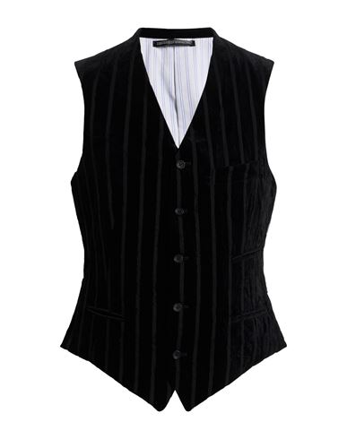 Yohji Yamamoto Pour Homme Man Tailored Vest Black Size 4 Cotton In Black