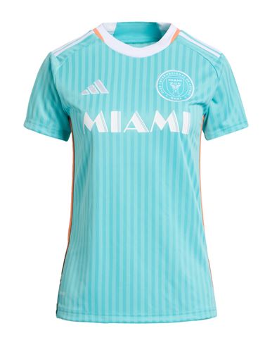 Adidas Originals Adidas Woman T-shirt Turquoise Size Xs Recycled Polyester In Blue