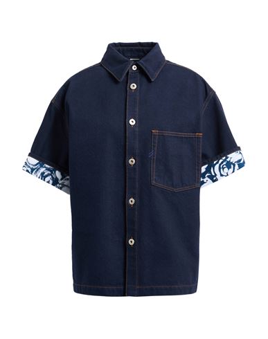 Burberry Woman Denim Shirt Blue Size M Polyester, Cotton