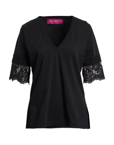 Pink Memories Woman T-shirt Black Size 6 Cotton In Black
