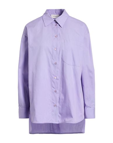 Vicolo Woman Shirt Purple Size M Cotton In Purple