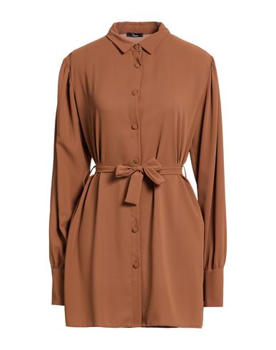 Hanita Woman Shirt Brown Size L Polyester