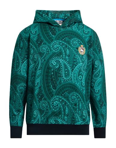 Johnny Lambs Man Sweatshirt Emerald Green Size Xxl Cotton In Green