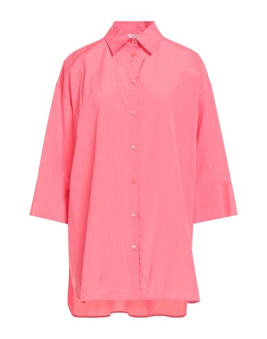 Peserico Woman Shirt Coral Size 10 Cotton, Polyester In Red