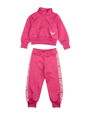 Emporio Armani Toddler Girl Tracksuit Fuchsia Size 6 Polyester, Cotton In Pink