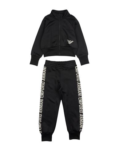 Emporio Armani Toddler Girl Tracksuit Black Size 6 Polyester, Cotton In Black