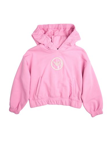 Emporio Armani Toddler Girl Sweatshirt Pink Size 6 Cotton, Polyester In Pink