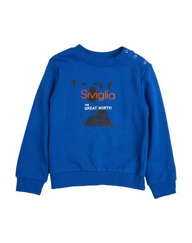 Siviglia Toddler Boy Sweatshirt Blue Size 3 Cotton In Blue
