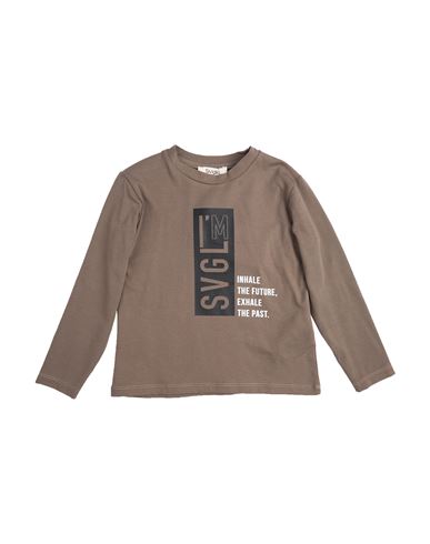Siviglia Toddler Boy T-shirt Taupe Size 4 Cotton, Elastane In Brown