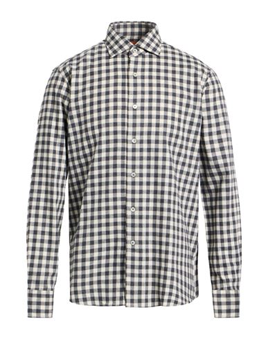 Grigio Washed Man Shirt Grey Size 16 Cotton In Gray