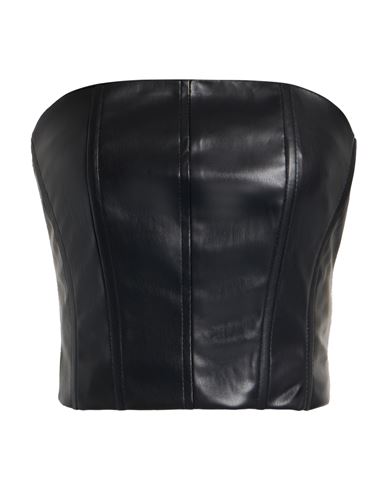 Icona By Kaos Woman Top Black Size 8 Polyester, Polyurethane In Black