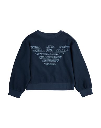 Emporio Armani Toddler Boy Sweatshirt Navy Size 7 Cotton, Polyester In Blue
