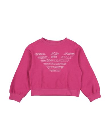 Emporio Armani Toddler Boy Sweatshirt Magenta Size 6 Cotton, Polyester In Pink