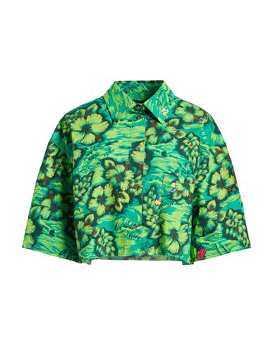 Department Five Department 5 Woman Shirt Green Size 6 Cotton In Green