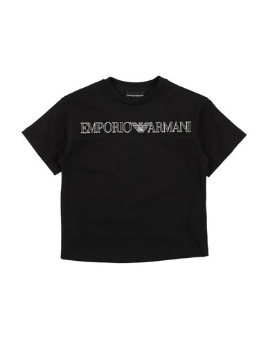 Emporio Armani Toddler Boy T-shirt Black Size 6 Cotton In Black