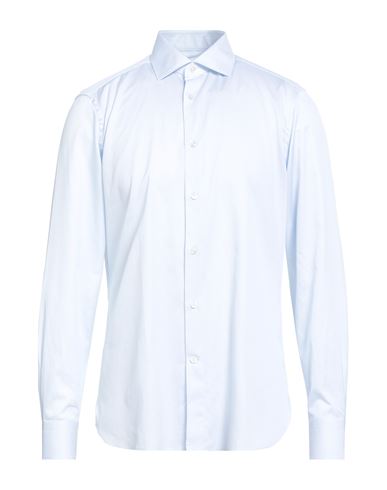 Zegna Man Shirt Sky Blue Size 17 ½ Cotton In Blue