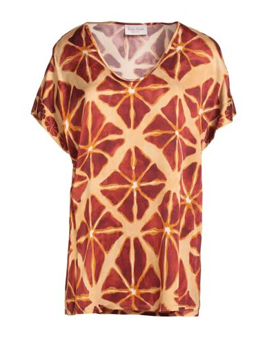 Frida Madè Woman Top Sand Size L Viscose, Elastane In Brown